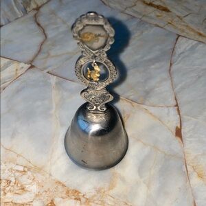 Union Japan Silver Tone Bell Gold Tone Bell Figurine Decorative Souvenir
